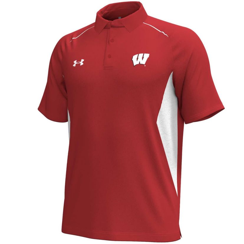 NCAA Under Armour Wisconsin Badgers Title Performance Polo