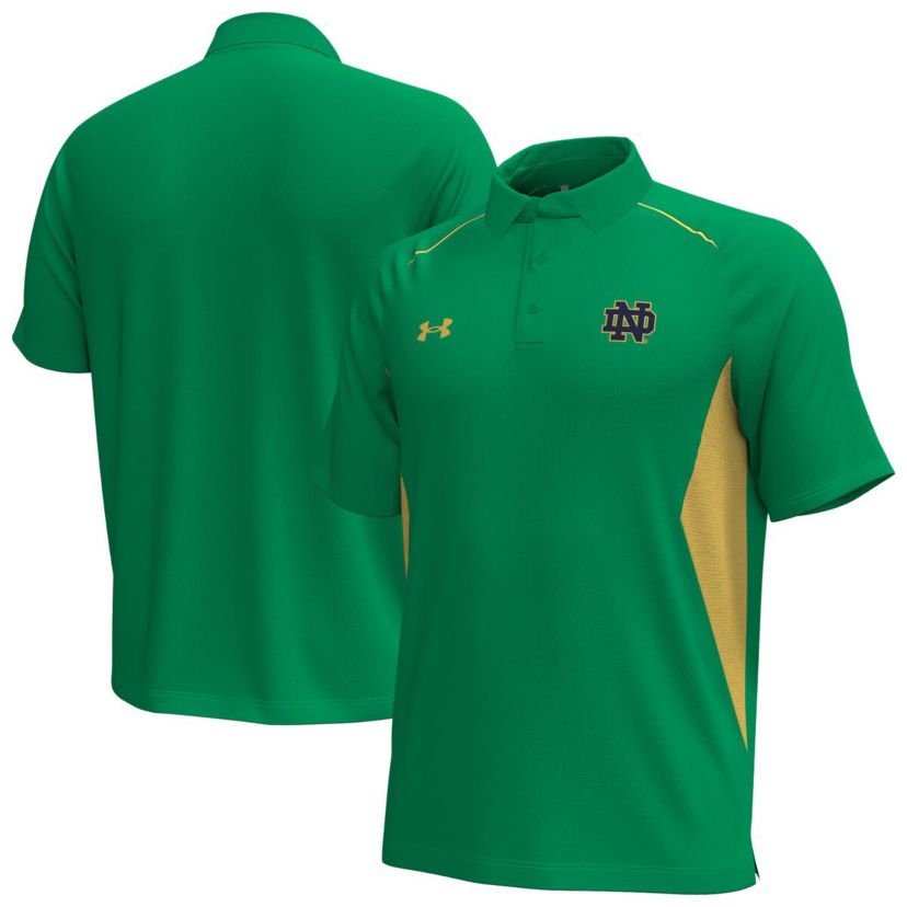 NCAA Under Armour Kelly Notre Dame Fighting Irish Title Performance Polo
