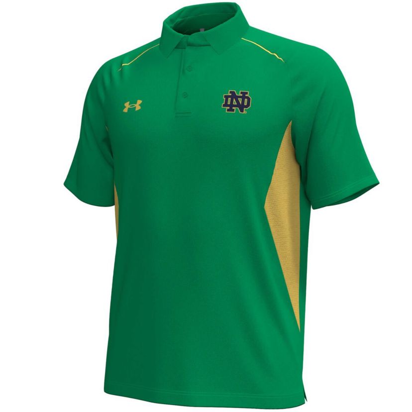 NCAA Under Armour Kelly Notre Dame Fighting Irish Title Performance Polo