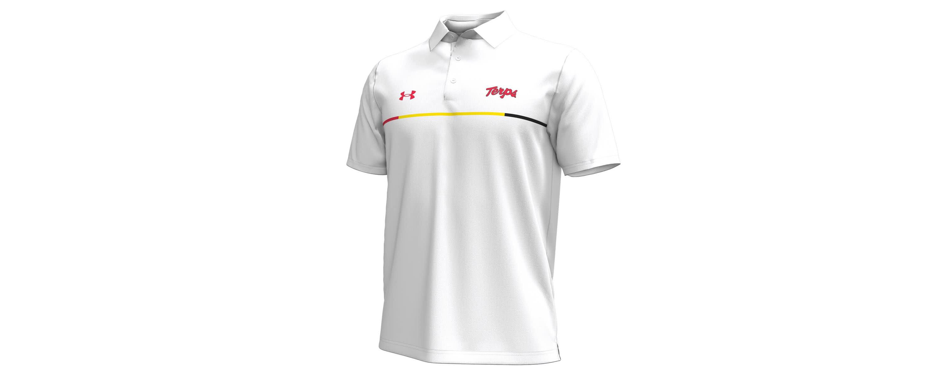NCAA Under Armour Maryland Terrapins Playoff Chest Stripe Performance Polo