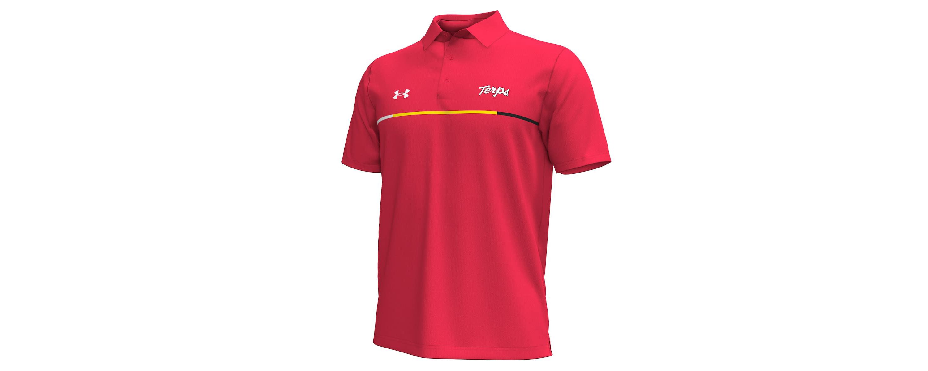 NCAA Under Armour Maryland Terrapins Playoff Chest Stripe Performance Polo