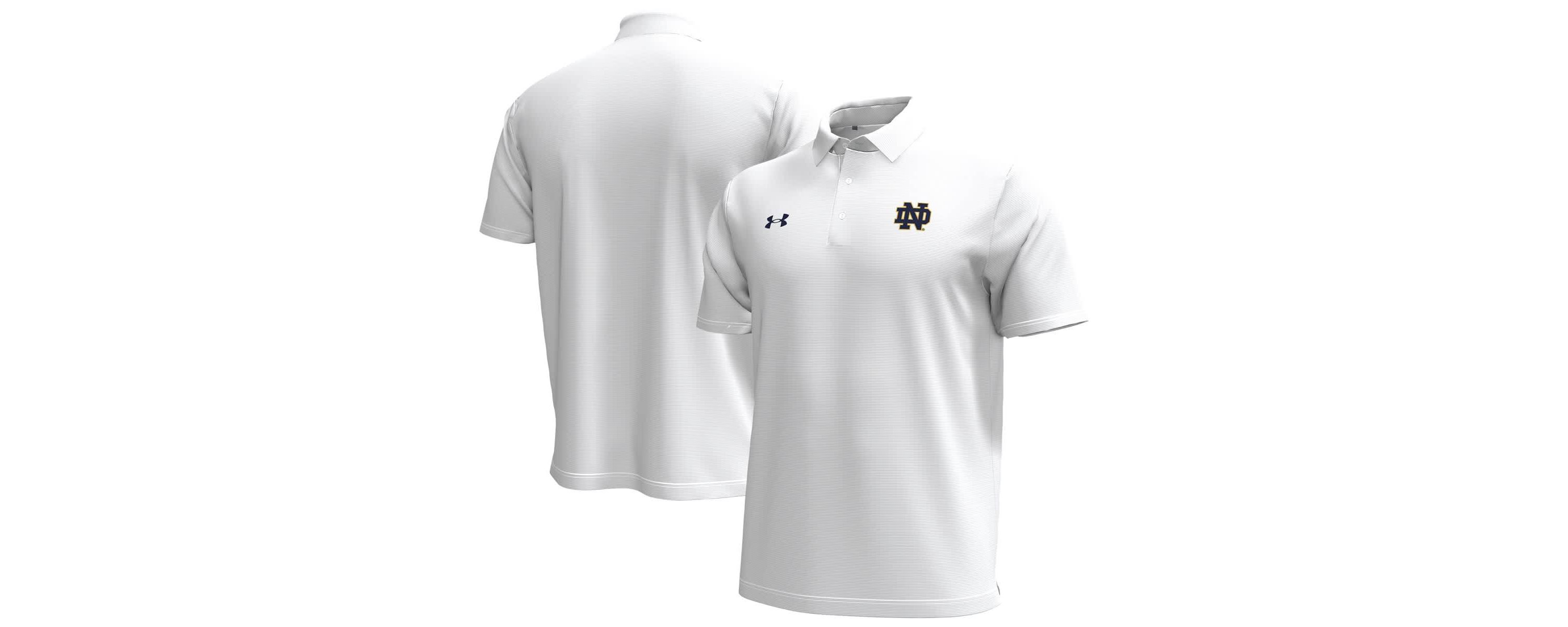 NCAA Under Armour Notre Dame Fighting Irish Playoff Chest Stripe Performance Polo
