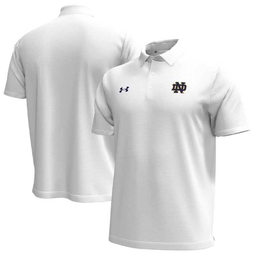 NCAA Under Armour Notre Dame Fighting Irish Playoff Chest Stripe Performance Polo