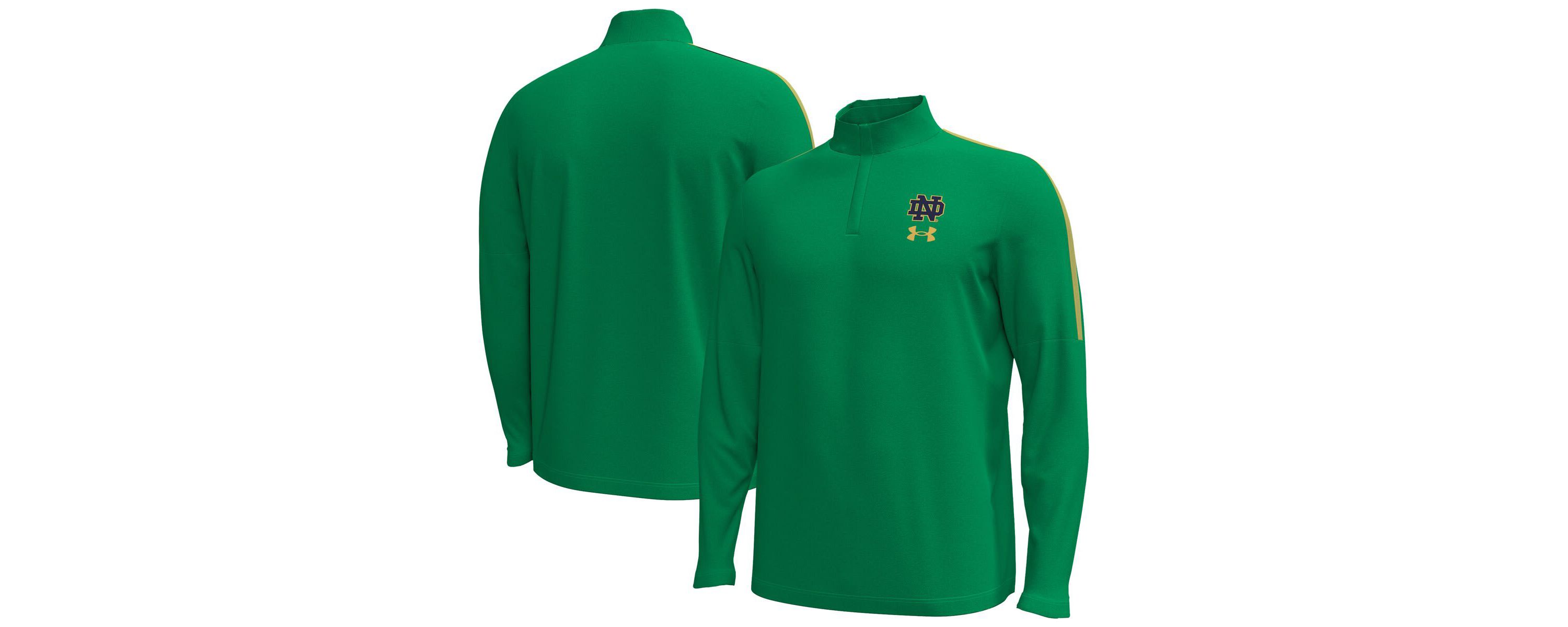 NCAA Under Armour Kelly Notre Dame Fighting Irish Playoff Performance Quarter-Zip Jacket