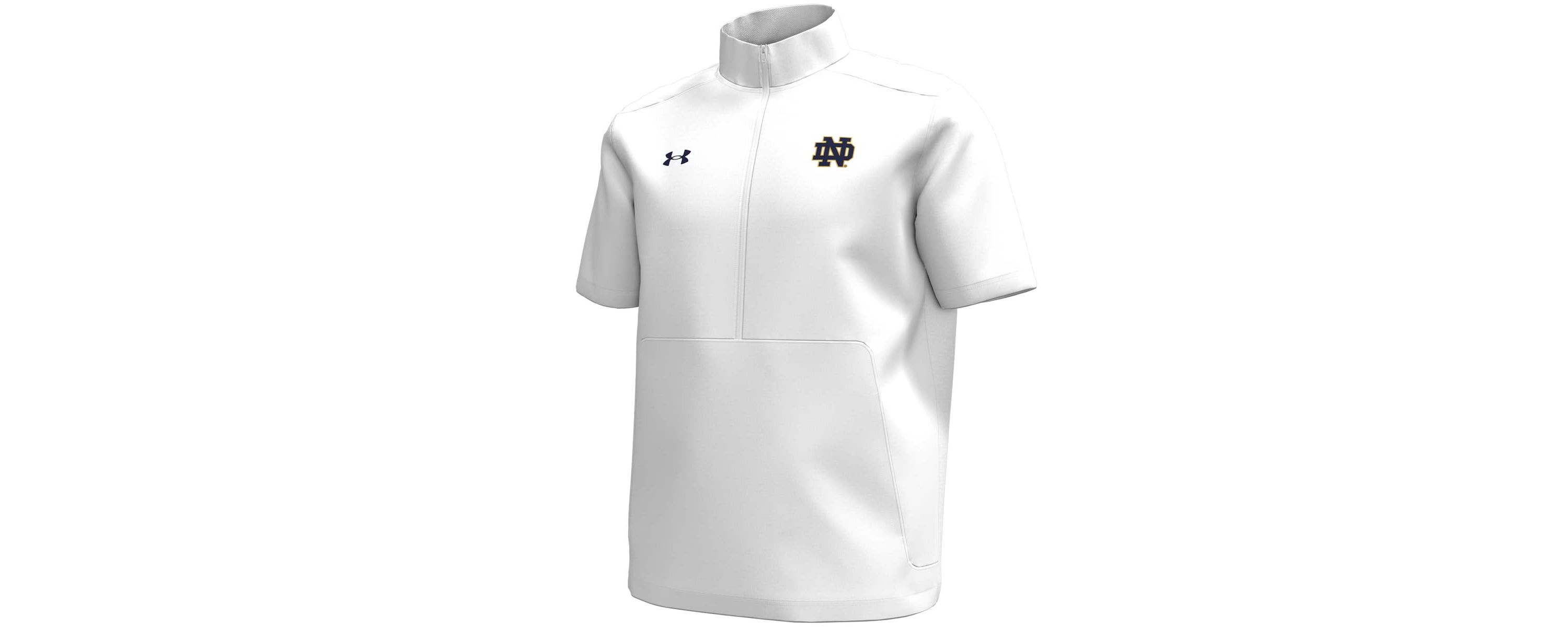 NCAA Under Armour Notre Dame Fighting Irish Motivate Quarter-Zip Short Sleeve Top