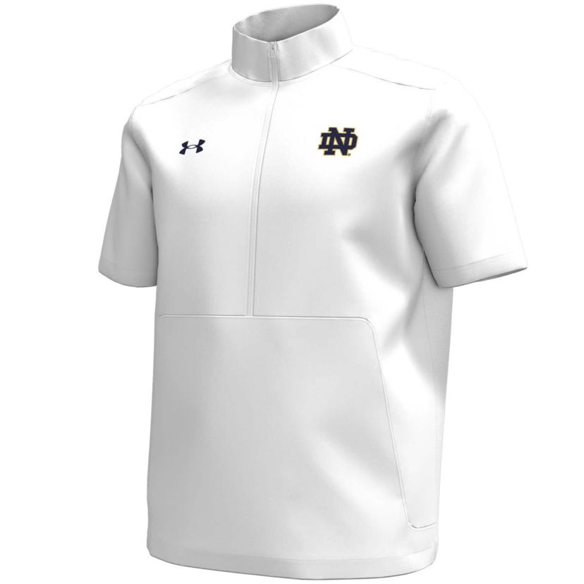 NCAA Under Armour Notre Dame Fighting Irish Motivate Quarter-Zip Short Sleeve Top