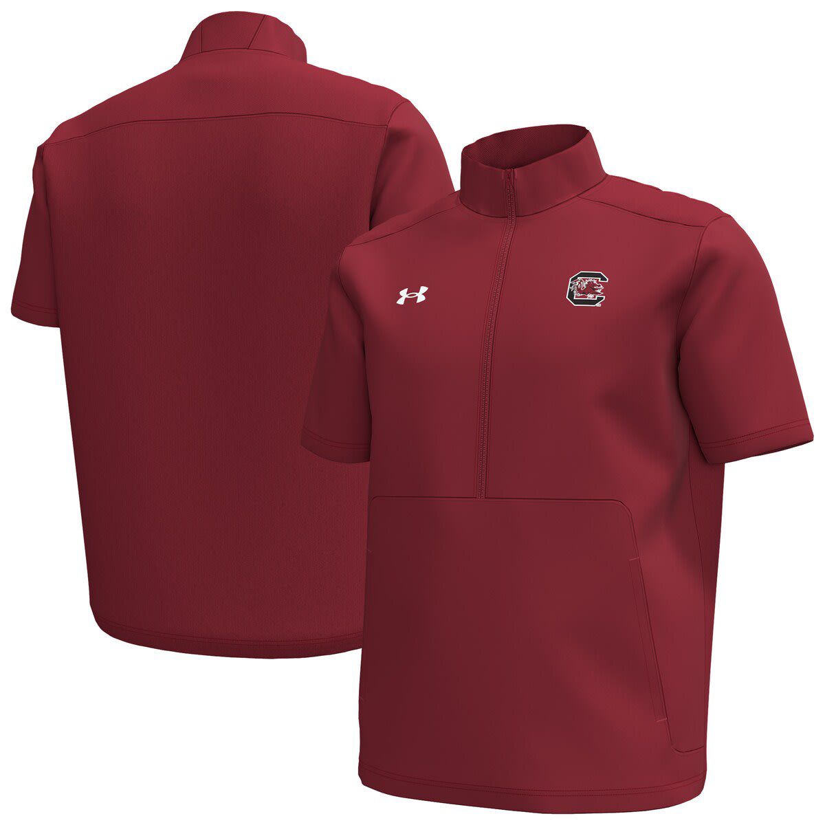 NCAA Under Armour South Carolina Gamecocks Motivate Quarter-Zip Short Sleeve Top