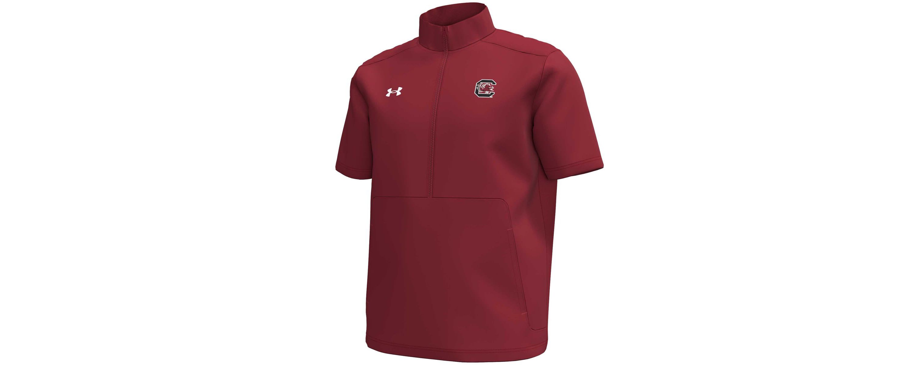 NCAA Under Armour South Carolina Gamecocks Motivate Quarter-Zip Short Sleeve Top