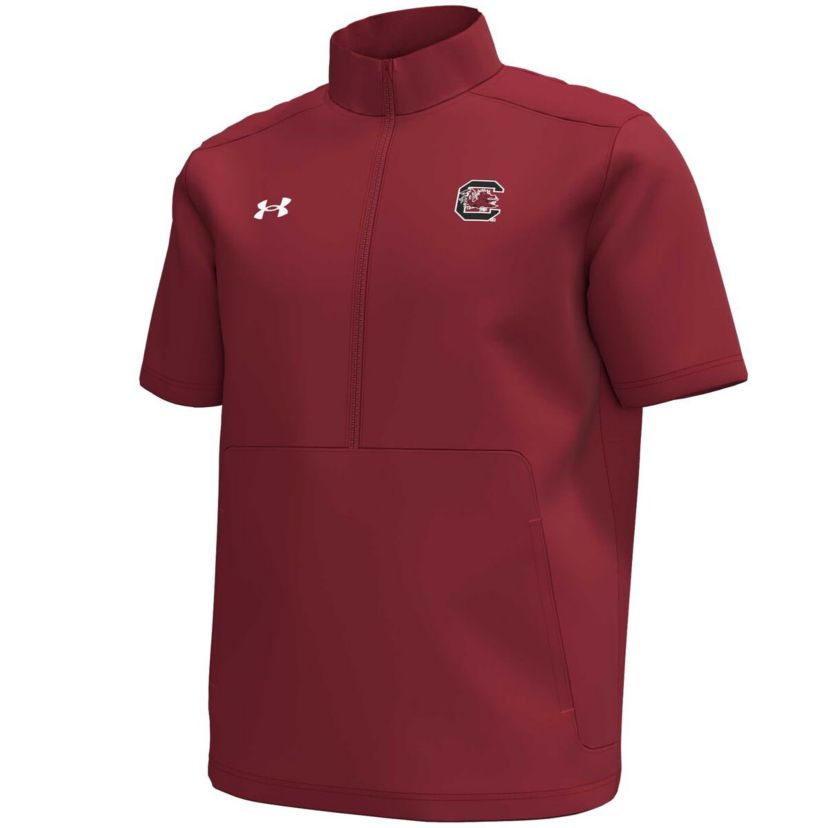 NCAA Under Armour South Carolina Gamecocks Motivate Quarter-Zip Short Sleeve Top