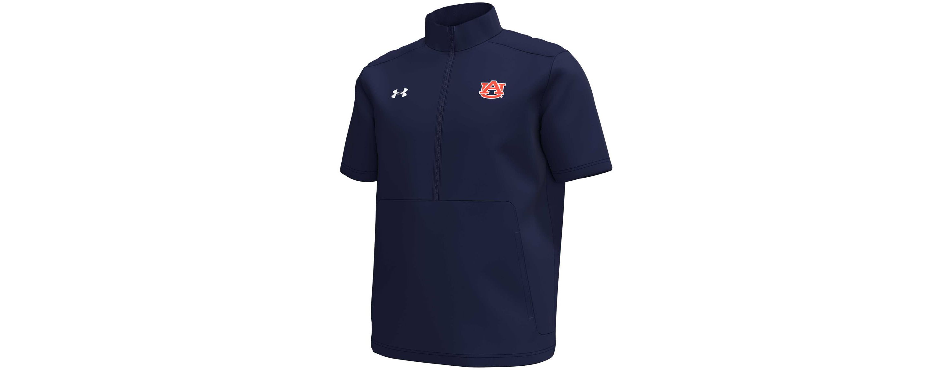 NCAA Under Armour Auburn Tigers Motivate Quarter-Zip Short Sleeve Top