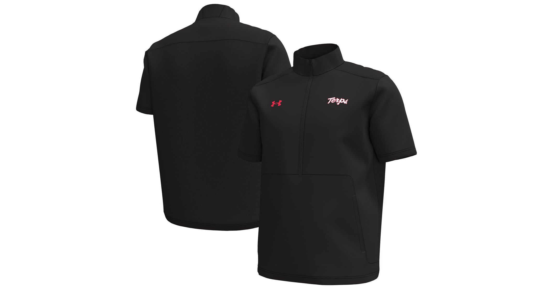 NCAA Under Armour Maryland Terrapins Motivate Quarter-Zip Short Sleeve Top