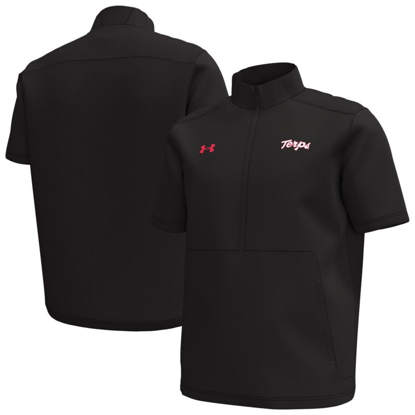 NCAA Under Armour Maryland Terrapins Motivate Quarter-Zip Short Sleeve Top