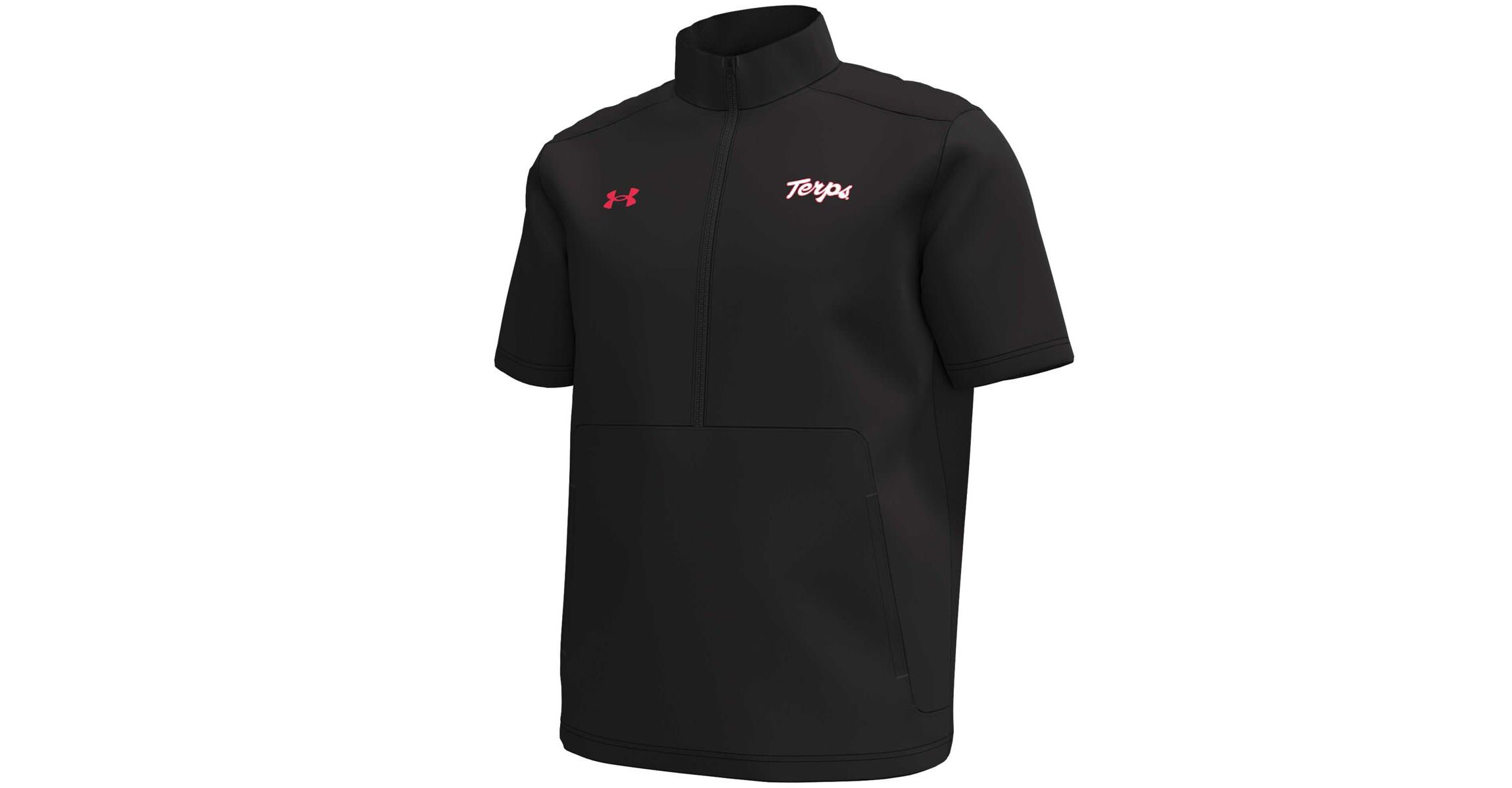NCAA Under Armour Maryland Terrapins Motivate Quarter-Zip Short Sleeve Top
