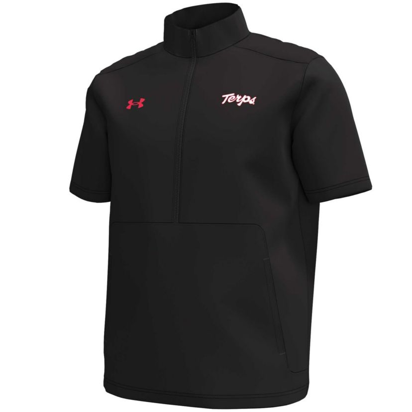 NCAA Under Armour Maryland Terrapins Motivate Quarter-Zip Short Sleeve Top