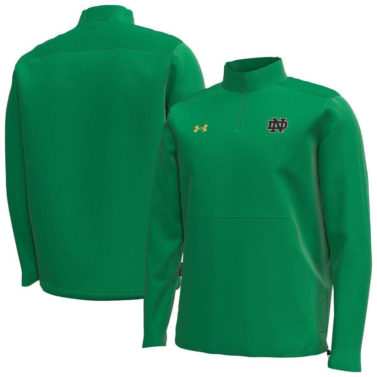 NCAA Under Armour Kelly Notre Dame Fighting Irish Motivate Quarter-Zip Performance Jacket