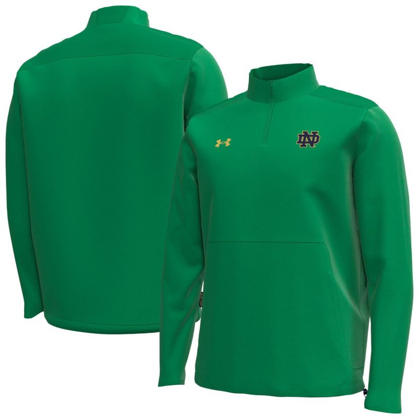 NCAA Under Armour Kelly Notre Dame Fighting Irish Motivate Quarter-Zip Performance Jacket