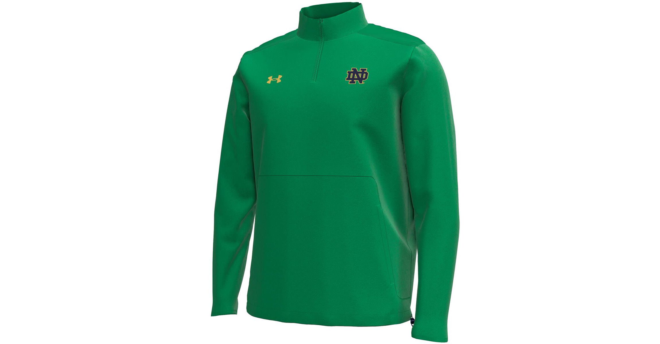 NCAA Under Armour Kelly Notre Dame Fighting Irish Motivate Quarter-Zip Performance Jacket