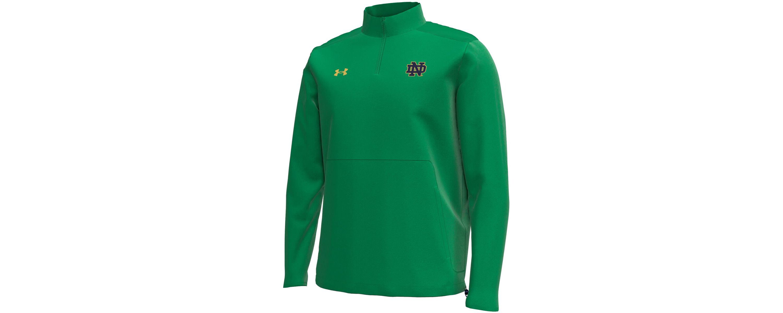 NCAA Under Armour Kelly Notre Dame Fighting Irish Motivate Quarter-Zip Performance Jacket