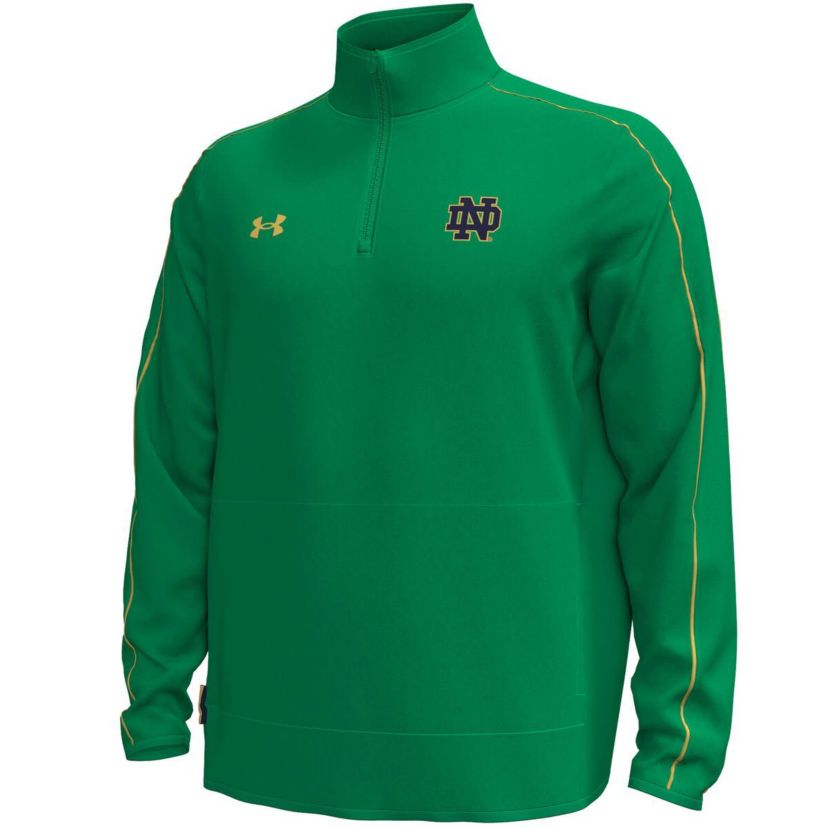 NCAA Under Armour Kelly Notre Dame Fighting Irish Command Quarter-Zip Sweatshirt
