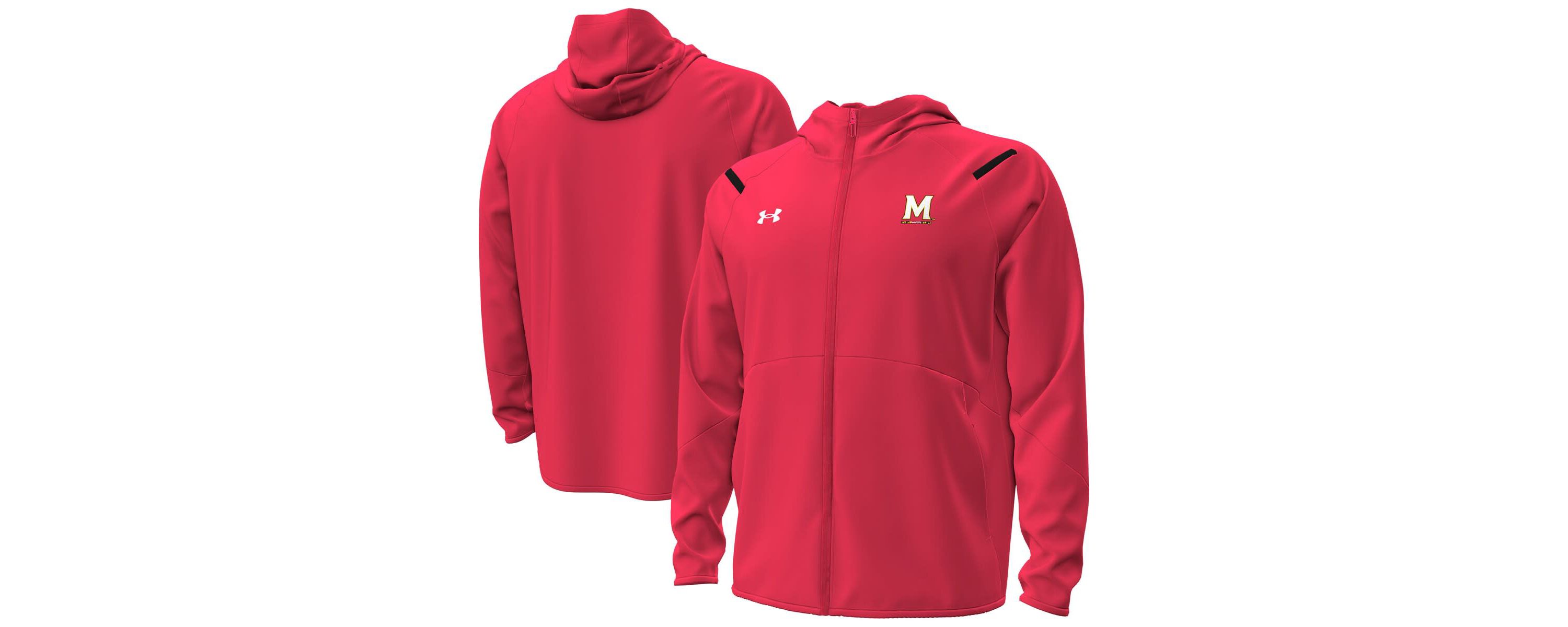 NCAA Under Armour Maryland Terrapins Unstoppable Performance Fleece Hoodie Half-Zip Jacket