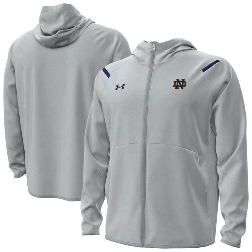 NCAA Under Armour Notre Dame Fighting Irish Unstoppable Performance Fleece Hoodie Half-Zip Jacket