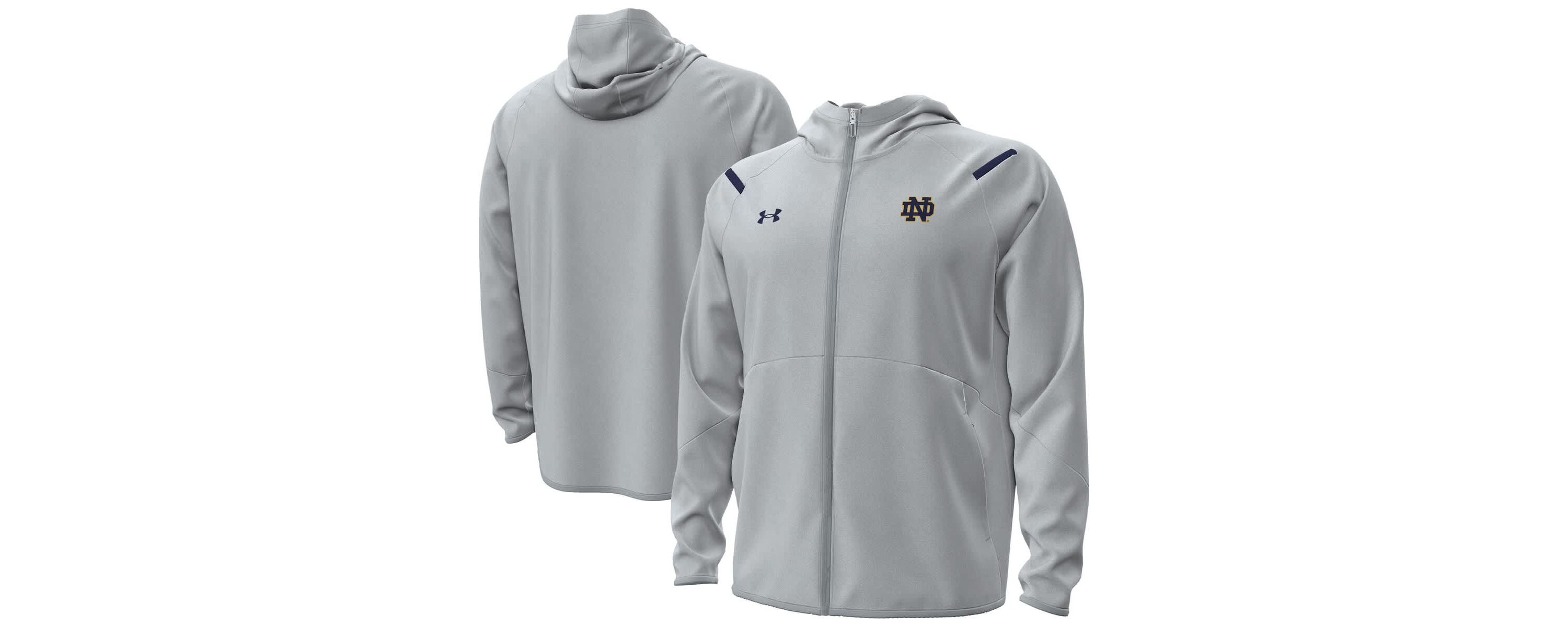 NCAA Under Armour Notre Dame Fighting Irish Unstoppable Performance Fleece Hoodie Half-Zip Jacket
