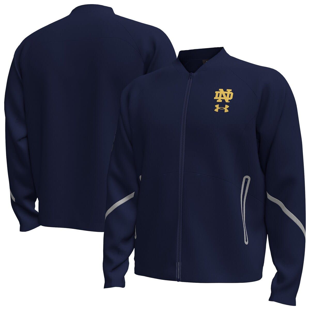 NCAA Under Armour Notre Dame Fighting Irish Unstoppable Full-Zip Bomber Jacket