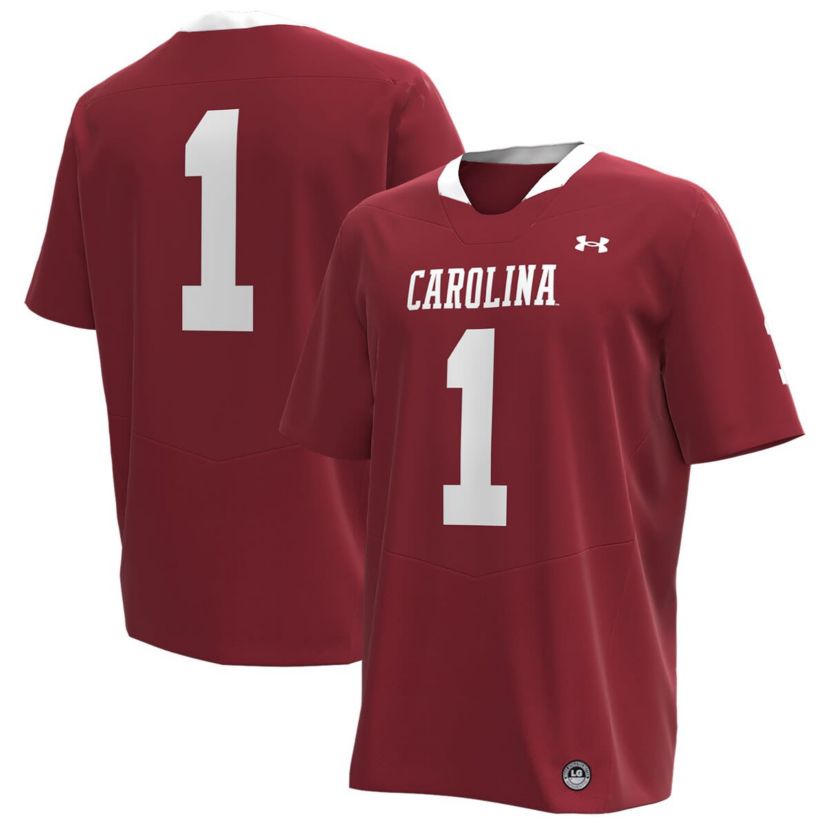 NCAA Under Armour #1 South Carolina Gamecocks Throwback Replica Jersey