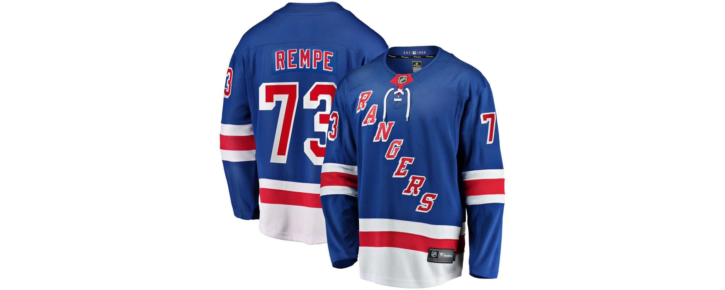 NHL Fanatics Matt Rempe New York Rangers Home Breakaway Jersey
