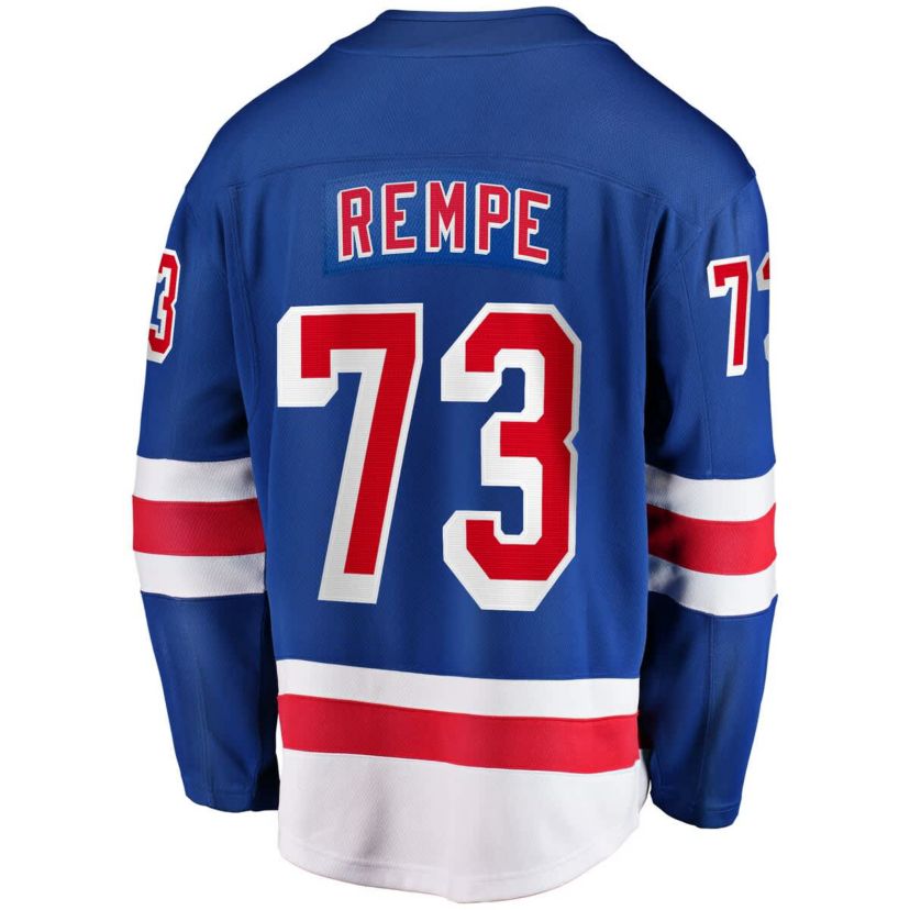 NHL Fanatics Matt Rempe New York Rangers Home Breakaway Jersey