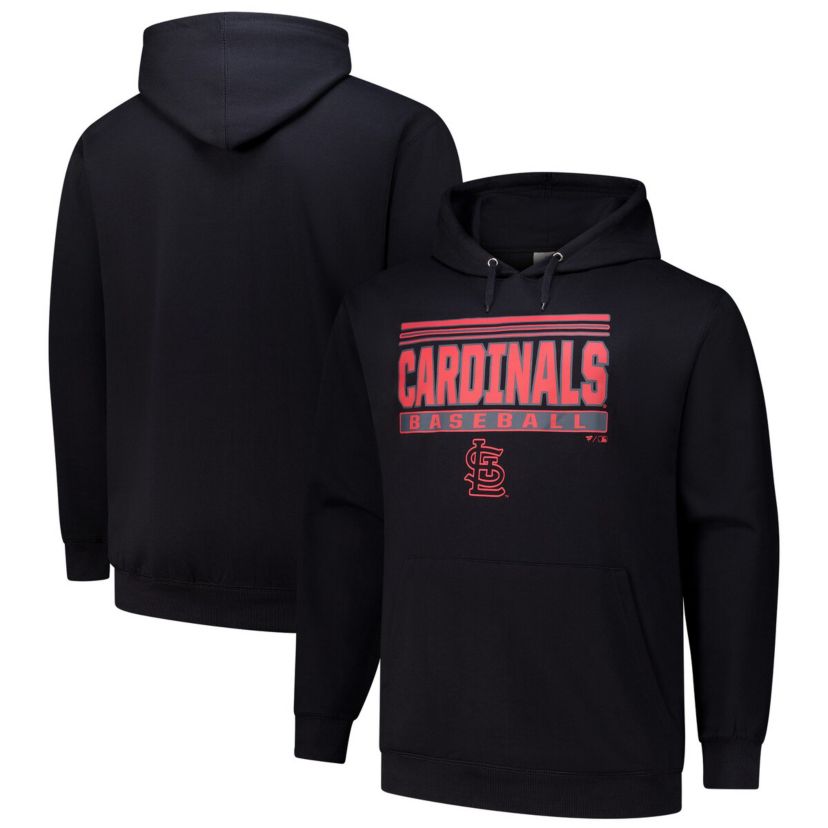 MLB St. Louis Cardinals Stack Fleece Pullover Hoodie