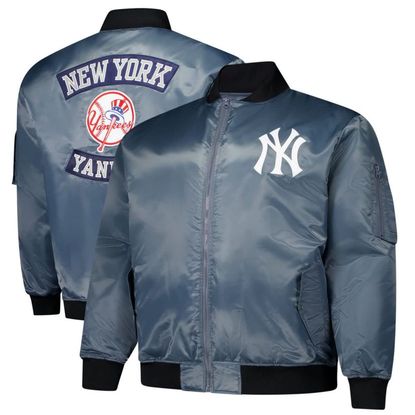 MLB New York Yankees Big & Tall Full-Zip Bomber Jacket