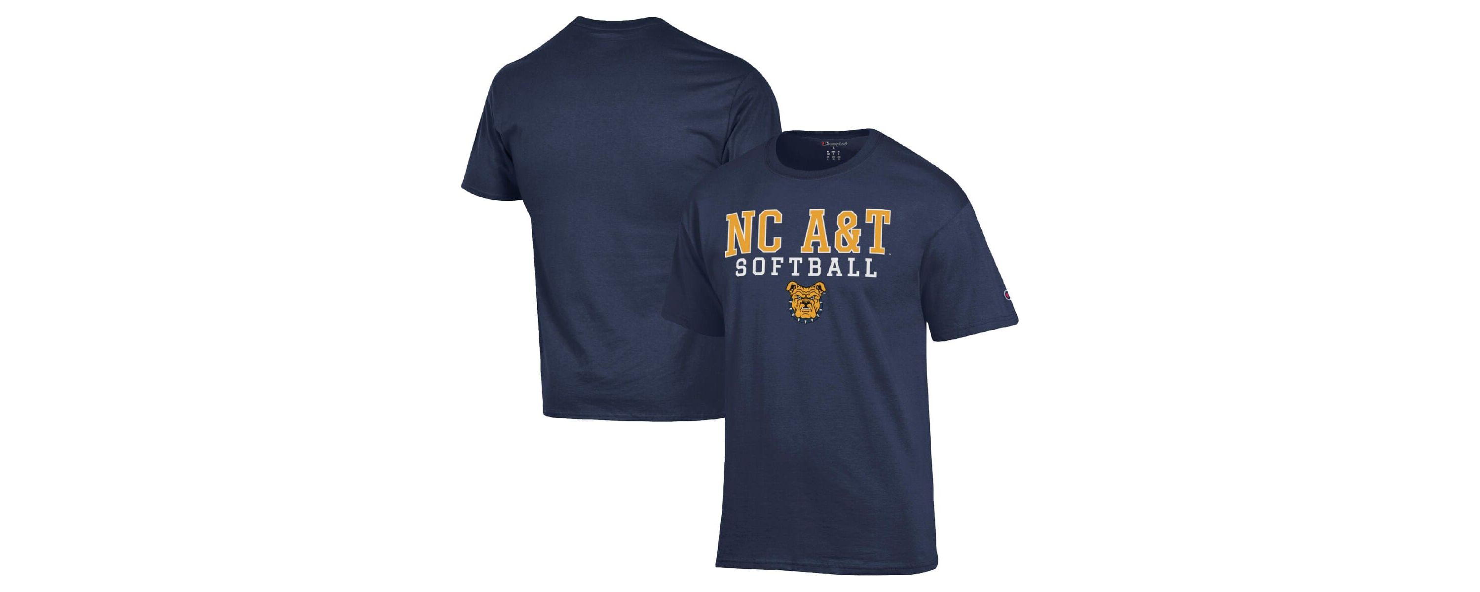 NC A&T Aggies NCAA North Carolina A&T Aggies Stack Logo Softball Powerblend T-Shirt