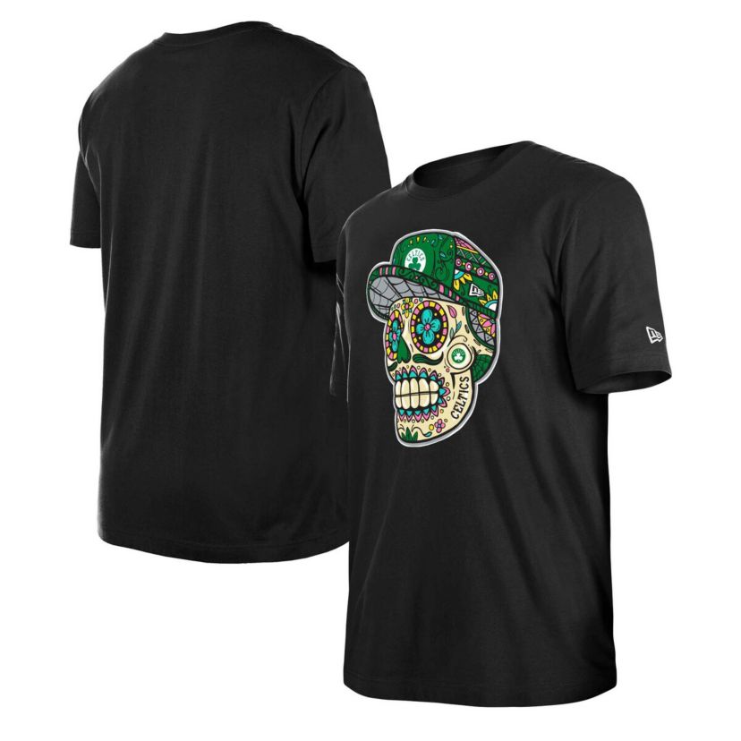 NBA Unisex Boston Celtics Sugar Skull T-Shirt