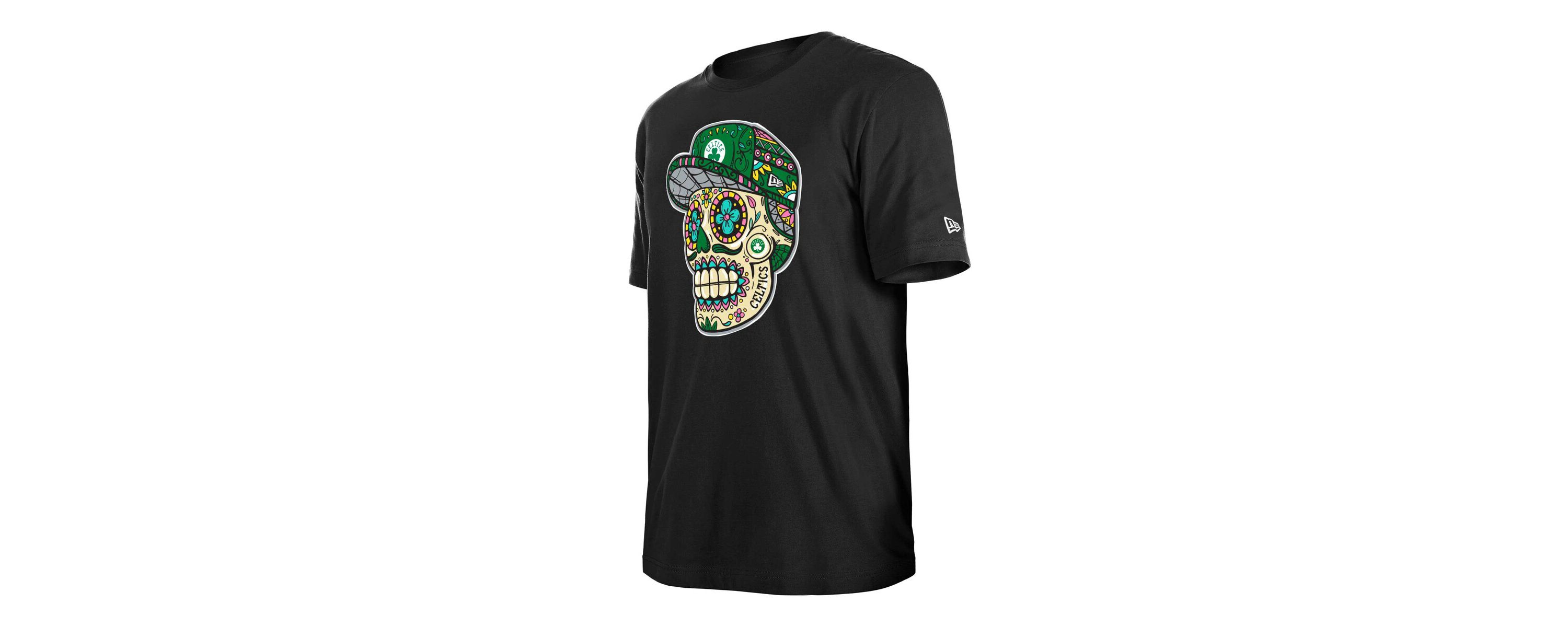 NBA Unisex Boston Celtics Sugar Skull T-Shirt