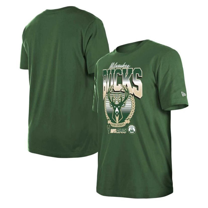 NBA Unisex Hunter Milwaukee Bucks Summer Classics T-Shirt