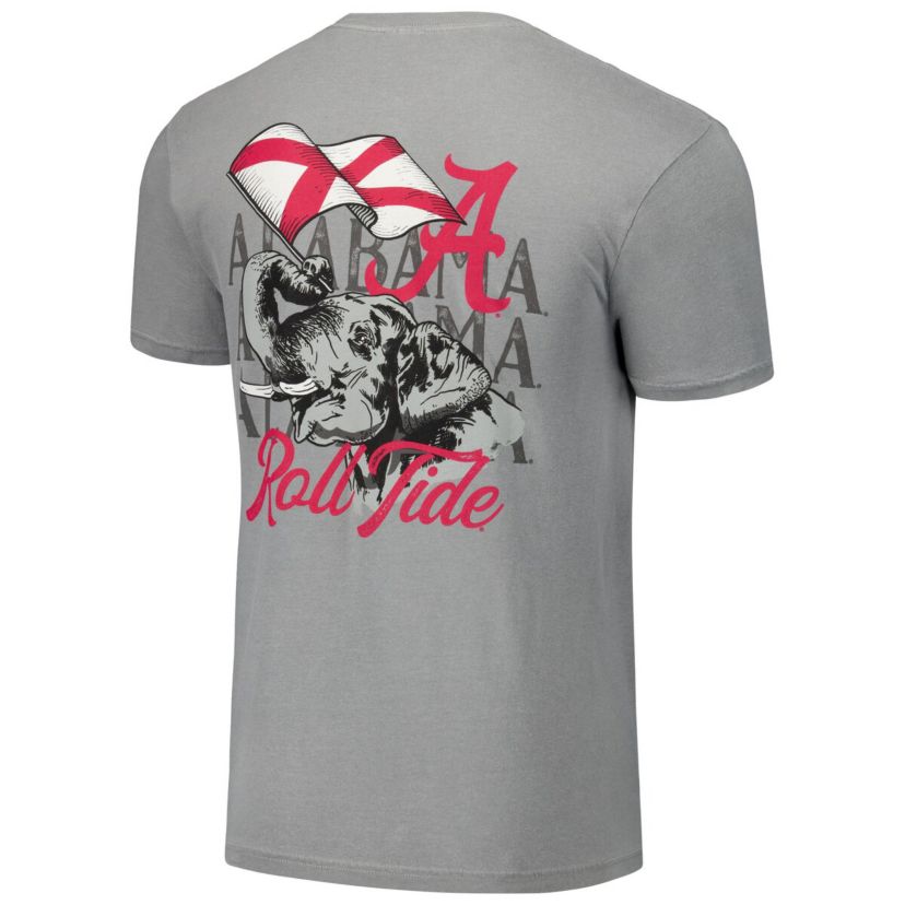 Alabama Crimson Tide NCAA Unisex Alabama Tide Hyper Local Elephant Flag T-Shirt