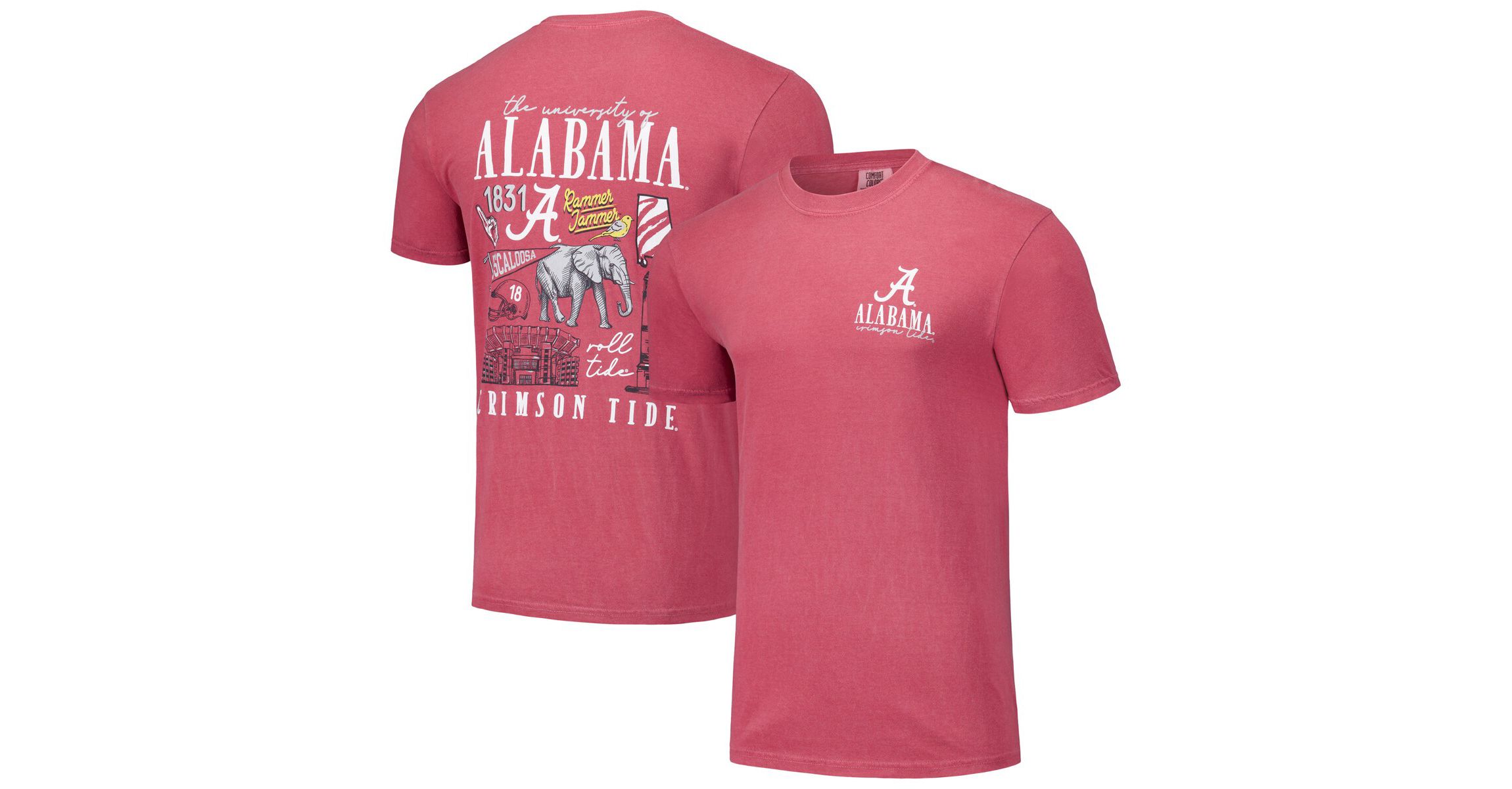 Alabama Crimson Tide NCAA Unisex Alabama Tide Hyper Local Campus er T-Shirt
