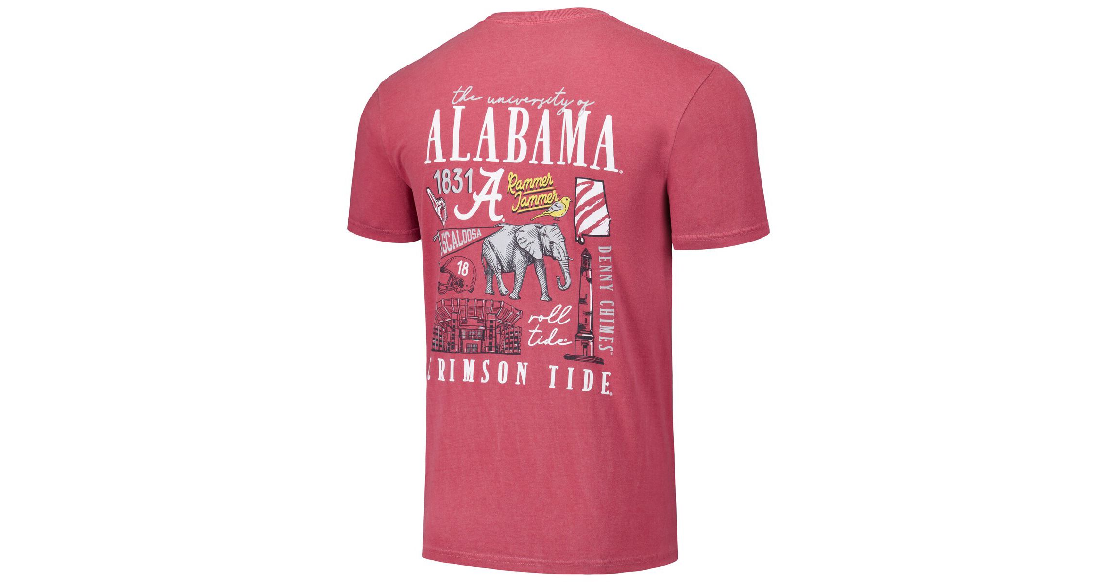 Alabama Crimson Tide NCAA Unisex Alabama Tide Hyper Local Campus er T-Shirt