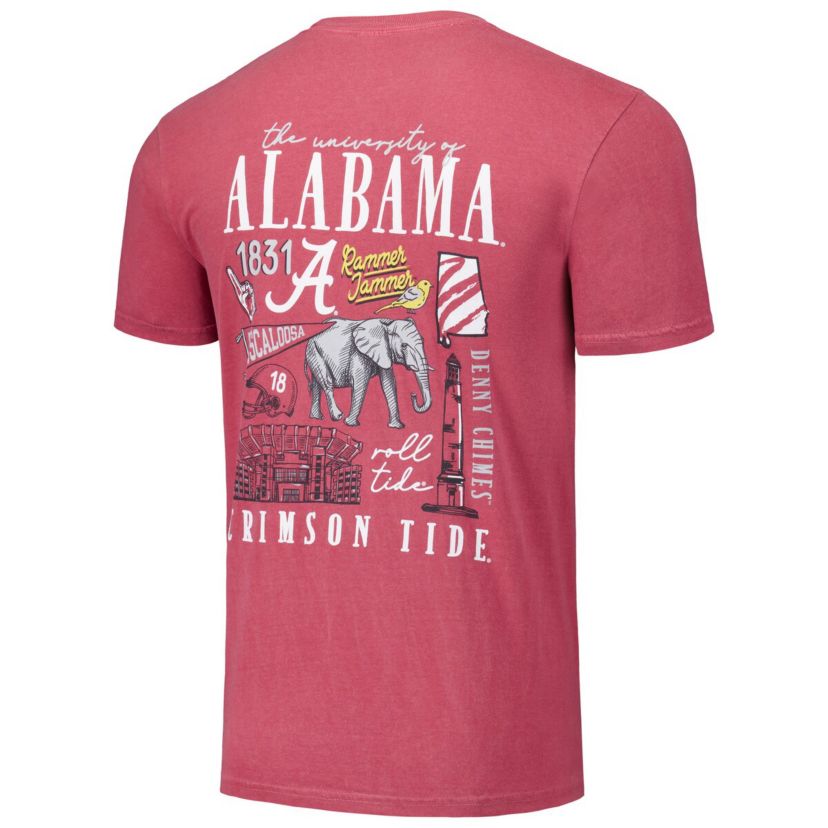 Alabama Crimson Tide NCAA Unisex Alabama Tide Hyper Local Campus er T-Shirt