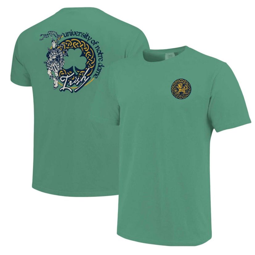 NCAA Unisex Notre Dame Fighting Irish Hyper Local Celtic Knot Bagpipes T-Shirt