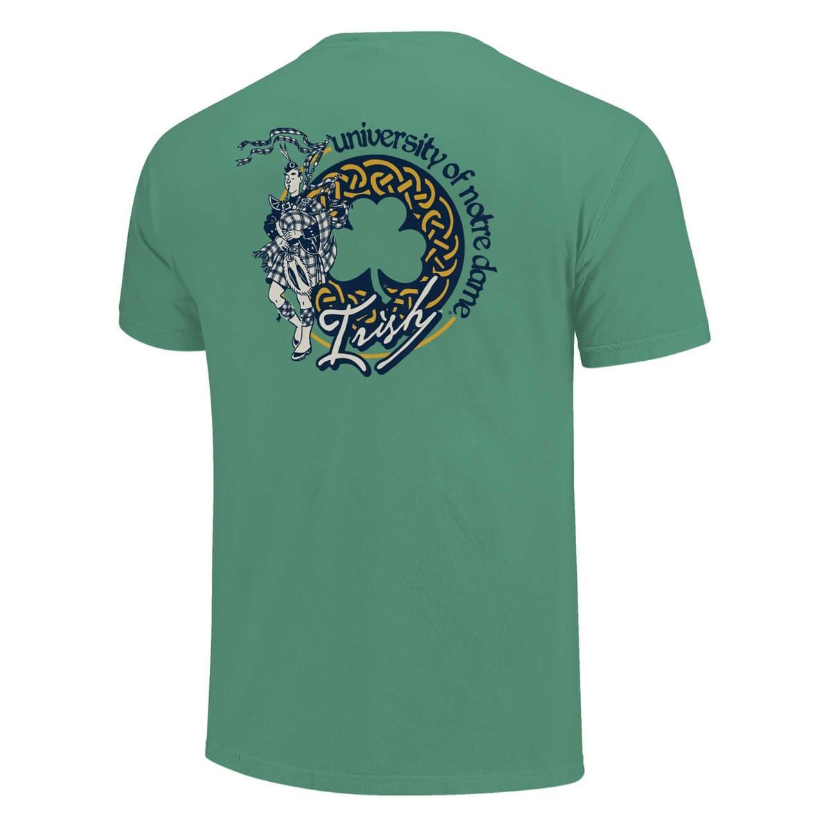 NCAA Unisex Notre Dame Fighting Irish Hyper Local Celtic Knot Bagpipes T-Shirt