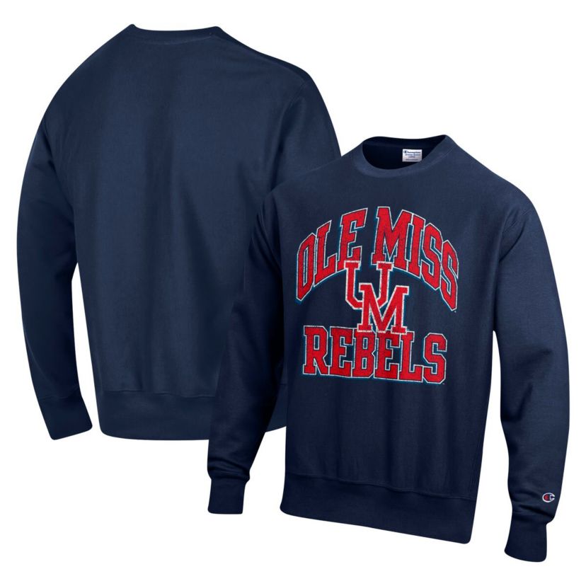 NCAA Ole Miss Rebels Vault Late Night Reverse Weave Pullover Sweatshirt