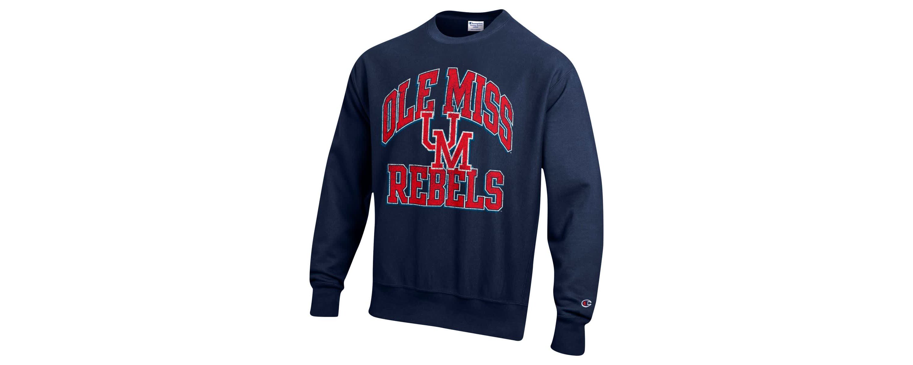 NCAA Ole Miss Rebels Vault Late Night Reverse Weave Pullover Sweatshirt