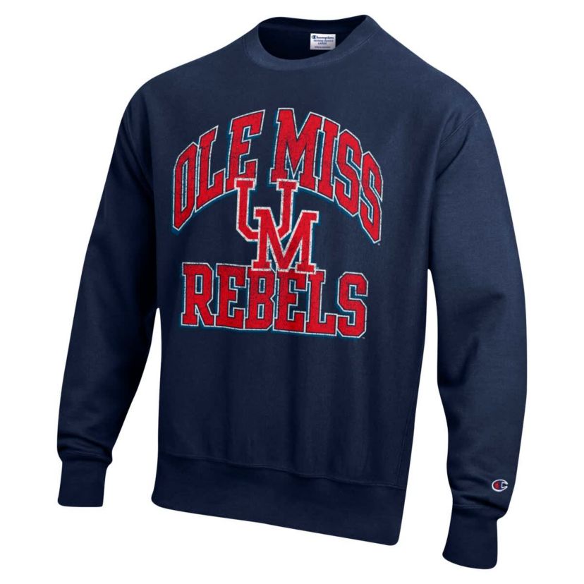 NCAA Ole Miss Rebels Vault Late Night Reverse Weave Pullover Sweatshirt