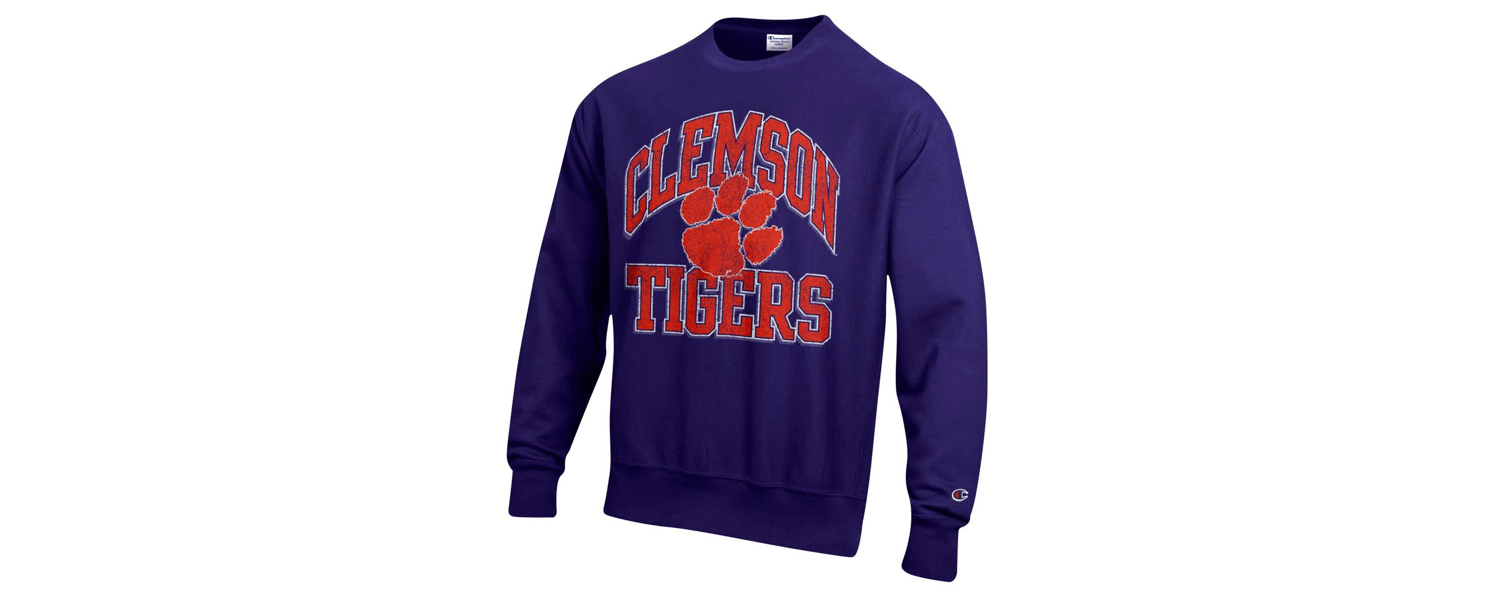 NCAA Clemson Tigers Vault Late Night Reverse Weave Pullover Sweatshirt