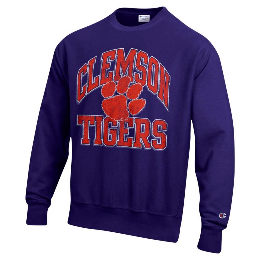 NCAA Clemson Tigers Vault Late Night Reverse Weave Pullover Sweatshirt