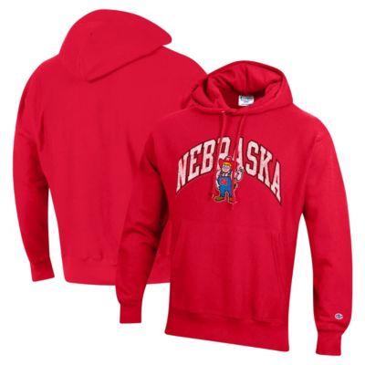 Champion Men's Nebraska Cornhuskers NCAA Nebraska Huskers Vault Late Night Reverse Weave Pullover Hoodie, Small
