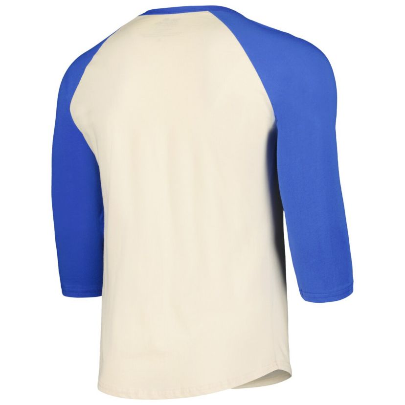 MLB Cream/Royal Atlanta Braves Raglan 3/4-Sleeve T-Shirt
