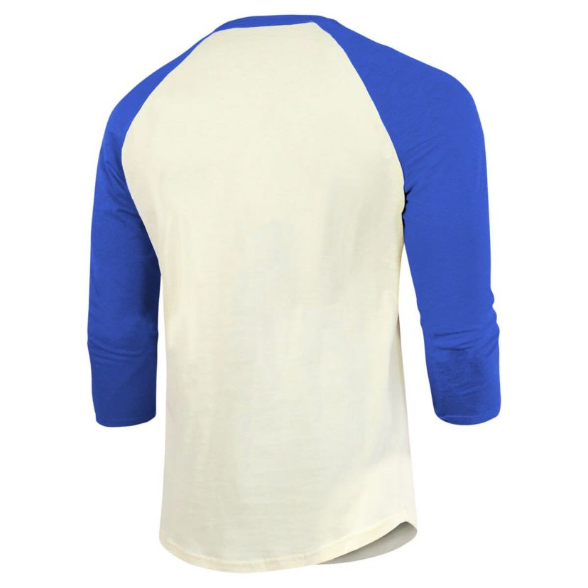 MLB Cream/Royal Texas Rangers Raglan 3/4-Sleeve T-Shirt